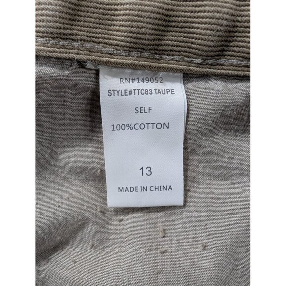 Fashion Nova Jeans Womens 13 Taupe Distressed Ripped Wide Leg Cotton Style TTCB3 - Picture 14 of 16